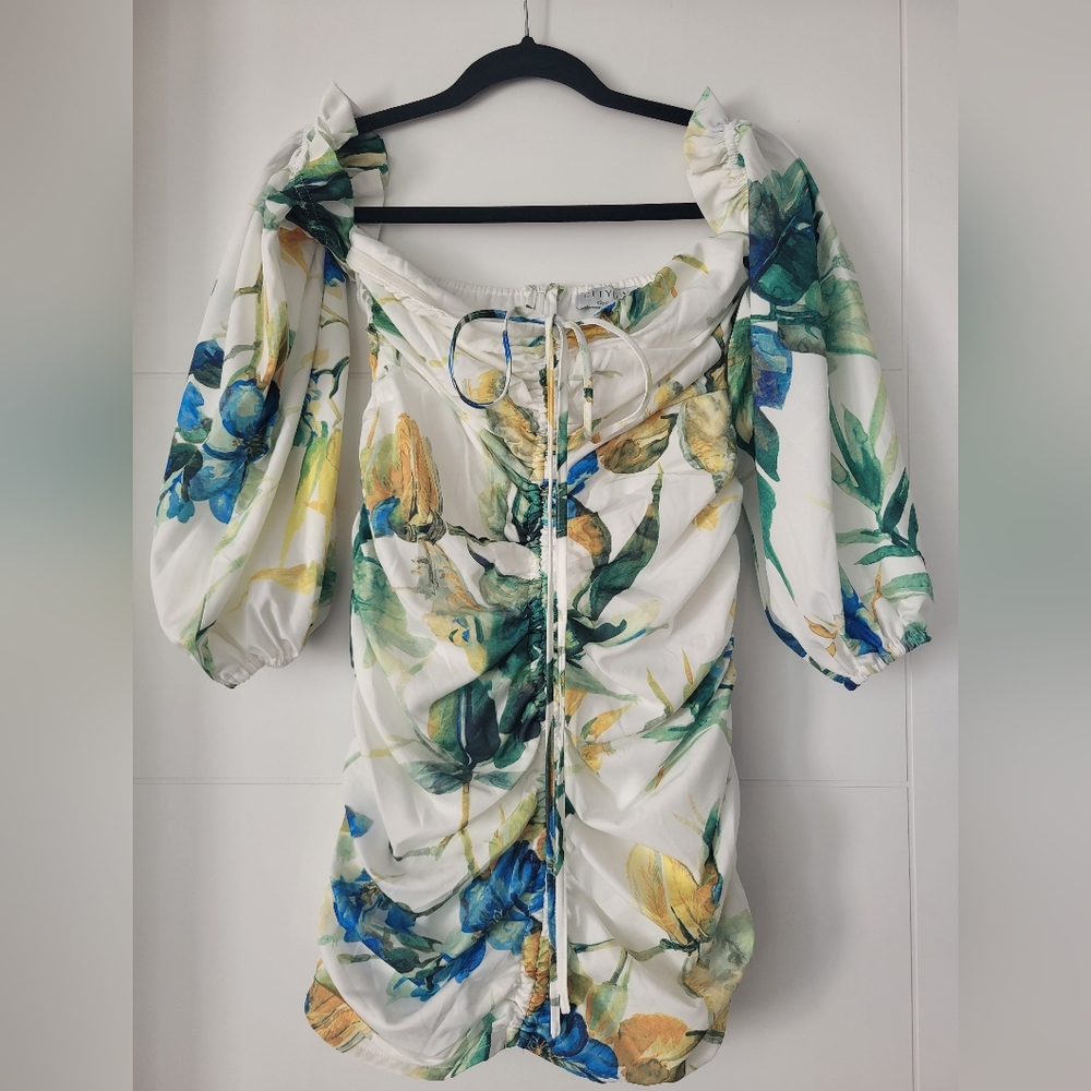 City Lux off the shoulder mini dress